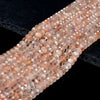 6X4MM Natural Rainbow Lattice Sunstone Lepidocrocite Gemstone Grd AAA Micro Faceted Rondelle Loose Beads 15 inch Full Strand (80016407-P62)