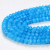 4X3MM Sky Blue Jade Gemstone Grade AAA Faceted Rondelle Loose Beads 13.5 inch Full Strand (80009513-P38)