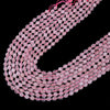 6MM Madagascar Rose Quartz Gemstone Grade AAA Faceted Prism Double Point Cut Loose Beads (D213)