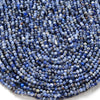 Natural Blue Spot Jasper Gemstone Grade AA Micro Faceted Round 2MM 3MM Loose Beads 15 inch Full Strand (P56)
