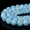 Beryl Aquamarine Sky Blue Gemstone Grade AAA Round 7MM 8MM 9MM 10MM 11MM 12MM 13MM Loose Beads (D110)