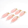 53X14MM Natural Rose Quartz Gemstone Perfume Bottle Pendant Bullet Point, Essential Oil Bottle Beads 1 Bead (80017256-P72)