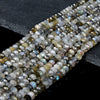 6X3MM Natural Labradorite Gemstone Grade A Faceted Rondelle Loose Beads (D343)