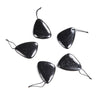 40x30MM Natural Smooth Shungite Gemstone Grade AAA Freeform Triangle Pendant 1 Bead (80008565-D49)