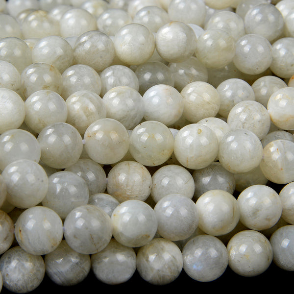 Natural Rainbow Moonstone Milky Gemstone Grade A Round 5MM 6MM 7MM 8MM 9MM 11MM 12MM Loose Beads (D97)