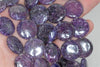 20mm Purple Lepidolite Gemstone Grade AA Flat Round Loose Beads 8 inch Half Strand (90187863-658)