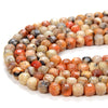 4MM Natural Orange Coral Gemstone Grade AA Micro Faceted Diamond Cut Cube Loose Beads (P40)