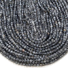 4MM Natural Black Rutilated Quartz Gemstone Grade AAA Micro Faceted Round Loose Beads 15 inch Full Strand (80016240-P51)