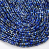2MM Natural Lapis Lazuli Gemstone Grade A Micro Faceted Diamond Cut Cube Loose Beads (P42)