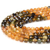 Natural Tourmaline Multi Color Green Yellow Gemstone Grade AAA Micro Faceted Round 2MM 3MM Loose Beads 15 inch Full Strand (P27)