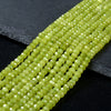 4X3MM Peridot Green Jade Gemstone Grade AAA Faceted Rondelle Loose Beads 13.5 inch Full Strand (80009517-P38)