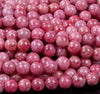Natural Norwegian Thulite Gemstone Grade AAA Round 5MM 6MM 7MM 8MM 9MM 10MM 11MM 12MM 13MM 14MM Loose Beads (D298)