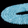 4X3MM Aqua Blue Jade Gemstone Grade AAA Faceted Rondelle Loose Beads 13.5 inch Full Strand (80009516-P38)