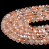 6X4MM Natural Rainbow Lattice Sunstone Lepidocrocite Gemstone Grd AAA Micro Faceted Rondelle Loose Beads 15 inch Full Strand (80016407-P62)