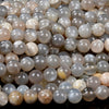 Natural Gray Sunstone Gemstone Grade A Round 5MM 6MM 7MM 8MM 10MM Loose Beads (D392)