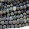 Natural Matte Labradorite Gemstone Grade A Round 4MM 5MM 6MM 7MM 8MM 9MM 10MM 11MM 12MM 13MM 14MM Loose Beads (D380)