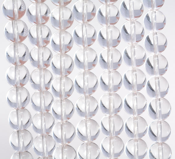 10mm White Rock Crystal Quartz Gemstone Grade AA Round Loose Beads 15.5 inch Full Strand (90187678-693)