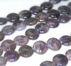 12mm Dark Purple Lepidolite Gemstone Grade AB Flat Round Loose Beads 16 inch Full Strand (90188305-656)