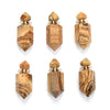 43X15MM Natural Picture Jasper Gemstone Perfume Bottle Pendant Faceted Point, Essential Oil Bottle Beads 1 Bead (80017243-P71)