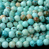 Natural Peruvian Turquoise Gemstone Grade AAA Round 4MM 5MM 6MM 8MM Loose Beads (D215)