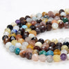 4MM Natural Multi Color Galaxy Mix Stones Gemstone Micro Faceted Round Loose Beads 15.5 inch Full Strand (80009403-P30)
