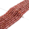 6X4MM Natural Red Strawberry Lepidocrocite Quartz Gemstone Grade AAA Faceted Rondelle Loose Beads (D344)
