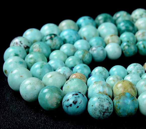 Natural Peruvian Turquoise Gemstone Grade AAA Round 4MM 5MM 6MM 8MM Loose Beads (D215)