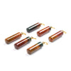 48X12MM Natural Indian Agate Gemstone Perfume Bottle Pendant Hexagon Healing Tube, Essential Oil Bottle Beads 1 Bead (80017276-P73)