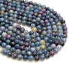 6mm Genuine Blue Sapphire Gemstone Grade AA Round Loose Beads 7.5 inch Half Strand (80007559 H-A266)
