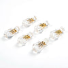 34X17X11MM Natural Rock Crystal Clear Quartz Gemstone Perfume Bottle Pendant Faceted, Essential Oil Bottle Beads 1 Bead (80017233-P70)