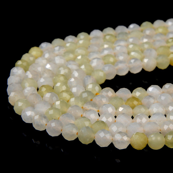 5MM Yellow Lemon Quartz Gemstone Grade AA Micro Faceted Round Loose Beads 15 inch Full Strand (80009126-P14)