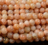 Natural Orange Moonstone Gemstone Grade AA Round 6MM 7MM 8MM Loose Beads (D305)