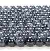 Natural Black Tourmaline Rutilated Quartz Black White Gemstone Grade AAA Round 5MM 6MM 7MM 8MM Loose Beads (D165)
