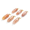 53X15MM Natural Sakura Agate Gemstone Perfume Bottle Pendant Bullet Point, Essential Oil Bottle Beads 1 Bead (80017255-P72)