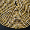 3MM Natural Golden Yellow Tanzanite Gemstone Grade AAA Micro Faceted Round Loose Beads 15.5 inch Full Strand (80009407-P30)