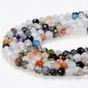 2-3MM Natural Multi Color Galaxy Mix Stones Gemstone Micro Faceted Round Loose Beads 15.5 inch Full Strand (80009395-P30)