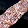 6X4MM Natural Madagascar Rose Quartz Gemstone Grade AA Micro Faceted Rondelle Loose Beads 15 inch Full Strand (80016406-P62)