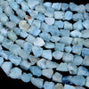 12-8MM Aquamarine Gemstone Rough Nugget Chunks Loose Beads (S6)