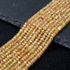 4X3MM Natural Yellow Apatite Gemstone Grade AAA Micro Faceted Rondelle Loose Beads (P35)
