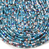 3MM Natural Multi Color Mix Stones Gemstone Micro Faceted Round Loose Beads 15 inch Full Strand (80016215-P50)