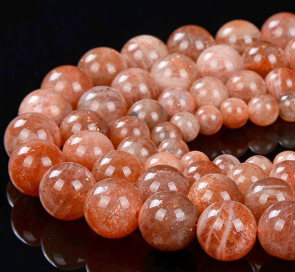 Natural Rainbow Lattice Sunstone Lepidocrocite Gemstone AAA Round 4MM 5MM 6MM 7MM 8MM 9MM Loose Beads(D254)