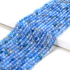 3-4MM Blue Agate Gemstone Grade AAA Micro Faceted Round Loose Beads 15 inch Full Strand (80016254-P52)