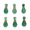 35X17X13MM Natural Green Aventurine Gemstone Perfume Bottle Pendant Faceted, Essential Oil Bottle Beads 1 Bead (80017236-P71)