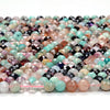 Natural Multi Color Mix Stones Gemstone Micro Faceted Round 5MM 7MM 8MM 9MM Loose Beads (P75)