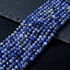 4MM Natural Sodalite Gemstone Grade AA Micro Faceted Round Loose Beads 15 inch Full Strand (80009438-P32)