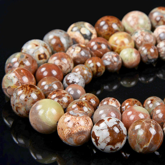 Natural Australian Opal Gemstone Grade AA Round 6MM 7MM 8MM 9MM 10MM Loose Beads (D310)