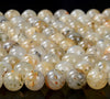 Natural Mica Tourmaline In Quartz Gemstone Grade A Round 5MM 6MM 7MM 8MM 9MM 10MM 11MM Loose Beads (D216 D217)