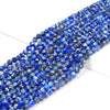 4MM Natural Lapis Lazuli Gemstone Grade AA Micro Faceted Round Loose Beads 15 inch Full Strand (80016235-P51)