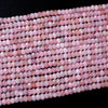 Natural Madagascar Rose Quratz Gemstone Faceted Rondelle 6X4MM 8X5MM Loose Beads (D180)