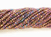 3x2mm Purple Gold Hematite Gemstone Micro Faceted Rondelle Loose Beads 15 inch Full Strand (80007525-A263)
